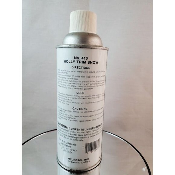 Vintage 1960/1970s Holly Trim Artificial Snow Spray 13 Oz Can for Holiday Decor - Picture 2 of 4